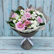 Букет цветов из:  Герберы, Альстромерии и Хризантемы #REPLACE_PRED# Незамаевской