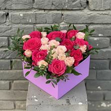 Цветочная композиция из Розы в коробке в Незамаевской