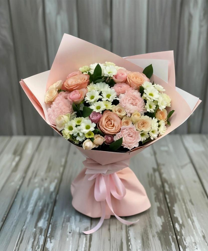 Букет цветов из: Гвоздики, Розы и Хризантемы в Незамаевской