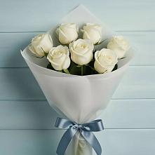 Букет 7 Белых роз Эдлесс Лав в Незамаевской