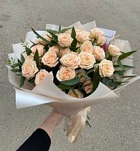 Букет Кремовые розы Латте в Незамаевской