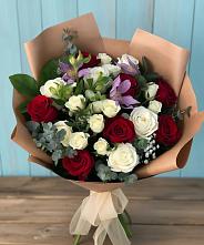 Букет цветов из:  Розы и Альстромерии в Незамаевской