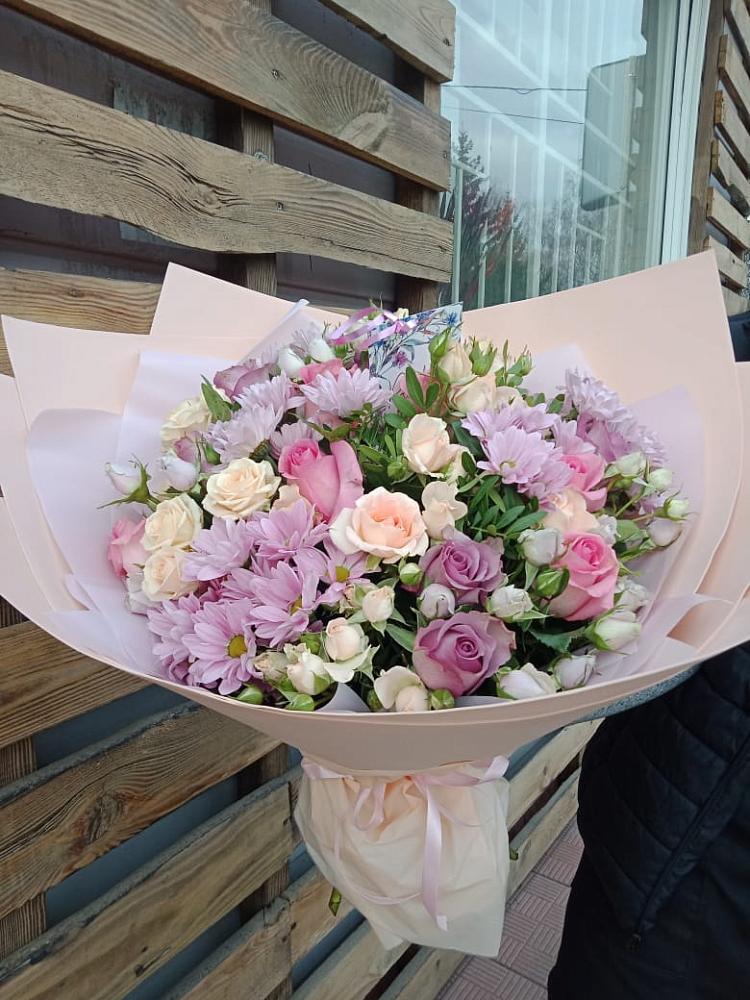 Букет цветов из: Розы и Хризантемы в Незамаевской