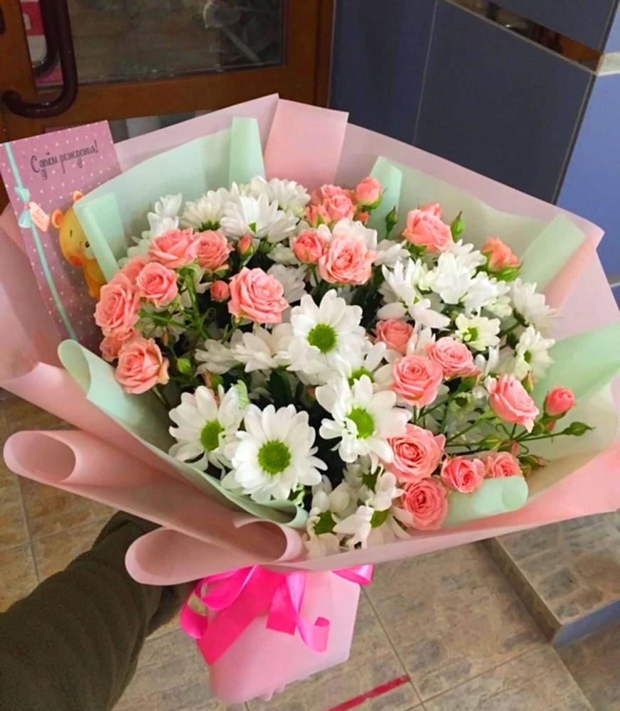 Букет цветов из: Розы и Хризантемы в Незамаевской