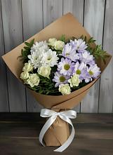 Букет цветов из:  Хризантемы и Розы в Незамаевской