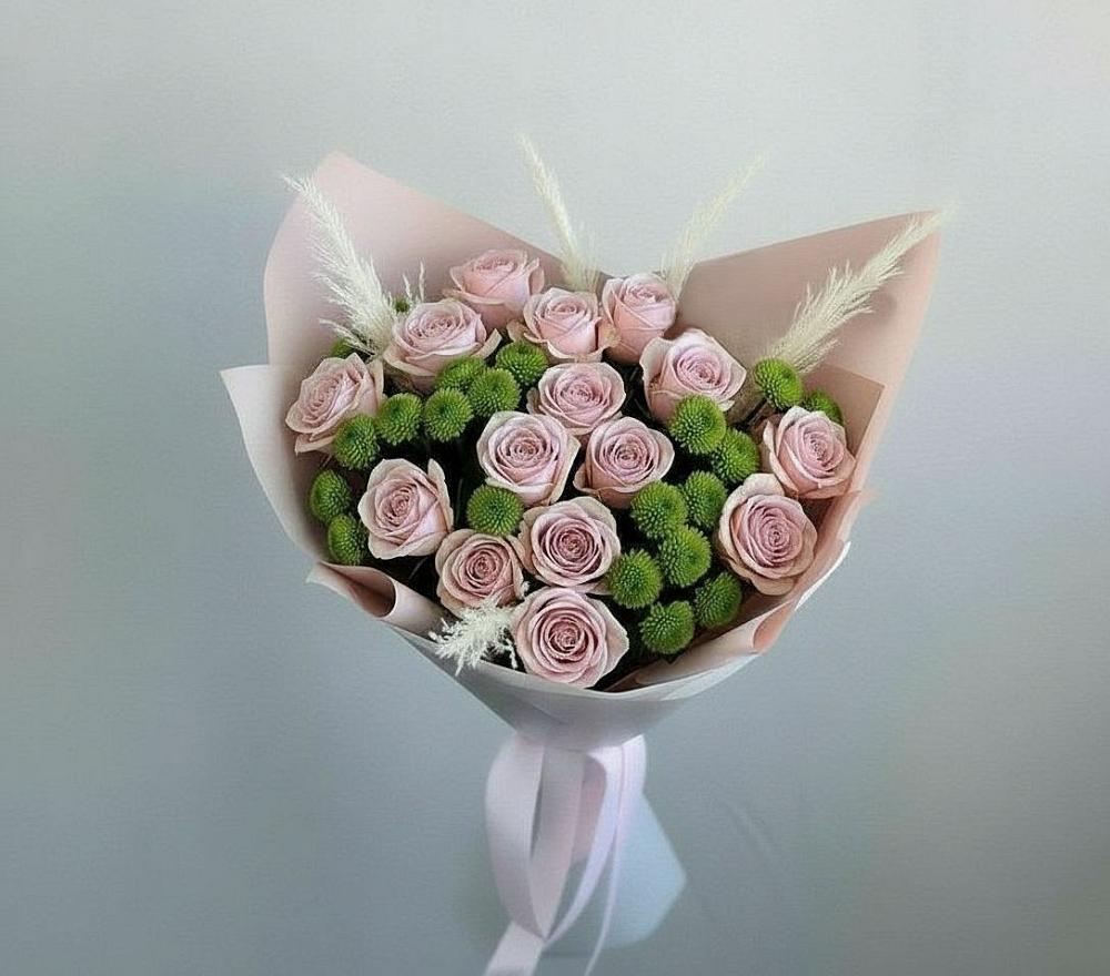 Букет цветов из: Розы и Хризантемы в Незамаевской