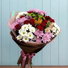 Букет цветов из:  Розы, Хризантемы и Альстромерии в Незамаевской
