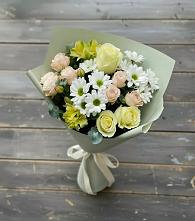 Букет цветов из:  Альстромерии, Розы и Хризантемы в Незамаевской