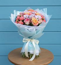 Букет цветов из:  Хризантемы и Розы в Незамаевской