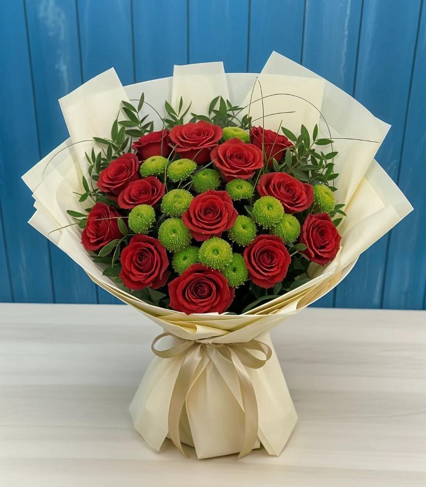 Букет цветов из: Розы и Хризантемы в Незамаевской