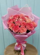 Букет 15 Розовых роз Равель в Незамаевской
