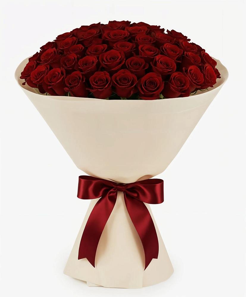 Букет 101 Бордовая роза Блэк Бакарра в Незамаевской