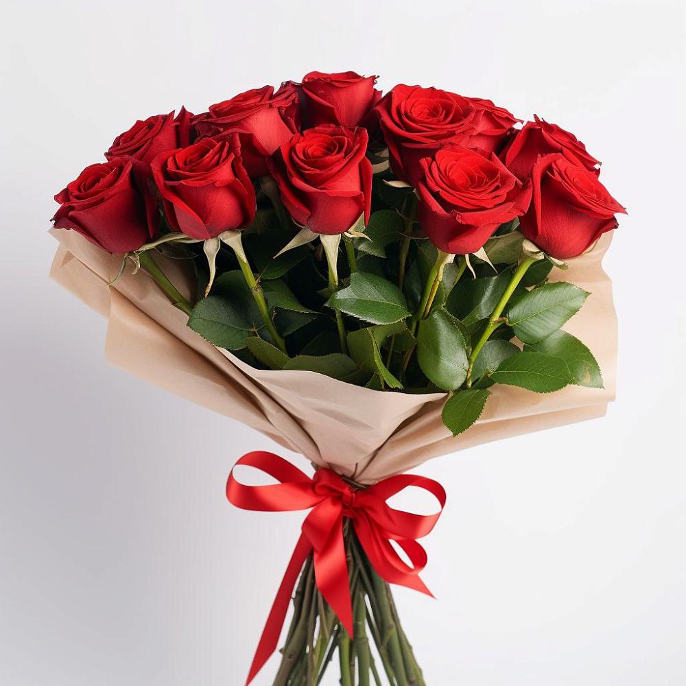 Букет 11 Красных роз Эдлесс Лав в Незамаевской