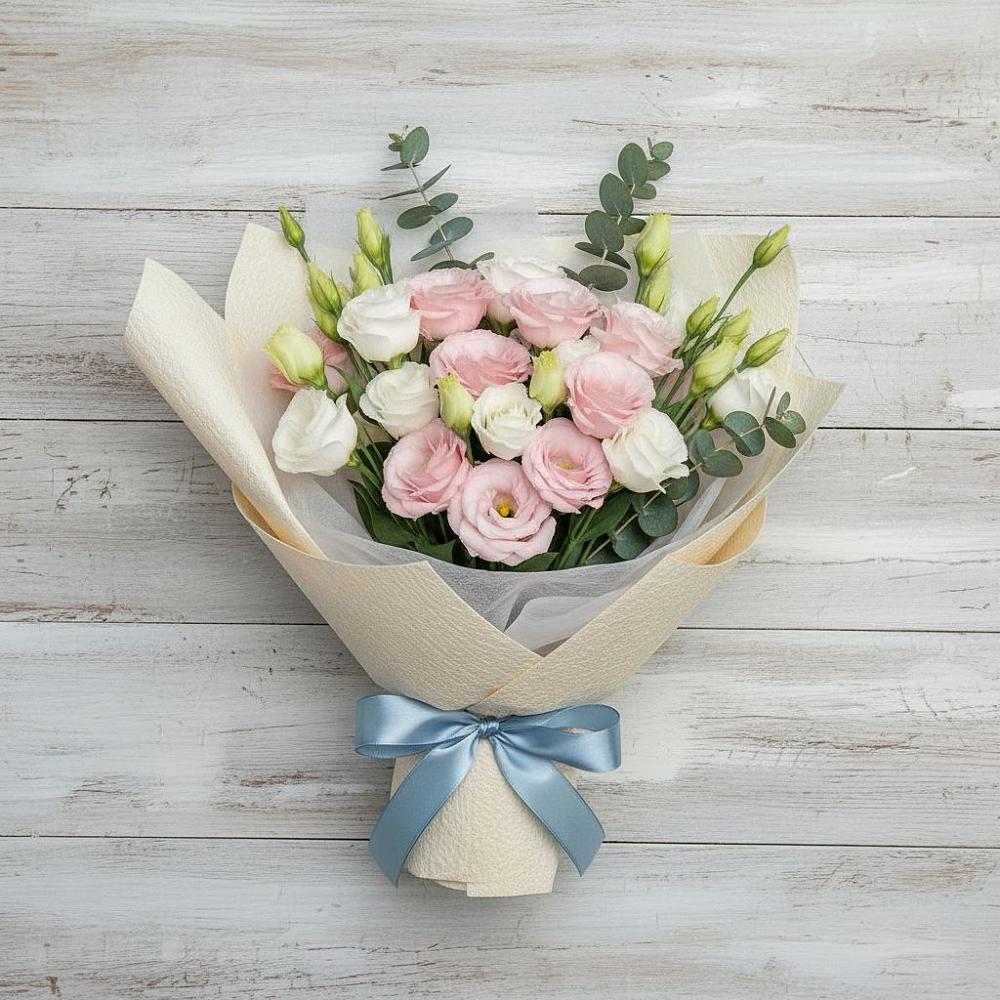 Букет цветов из: Лизиантусы в Незамаевской